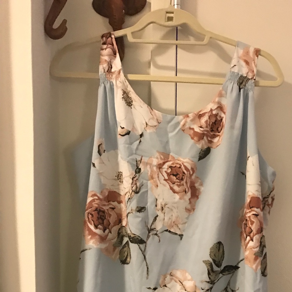 Light blue floral dress